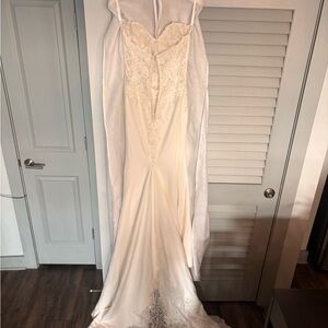 Ivory Lace-Top Wedding Gown by Sophia Tolli